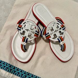 Tory Burch Mignonette Rainbow Sandals size 6 1/2